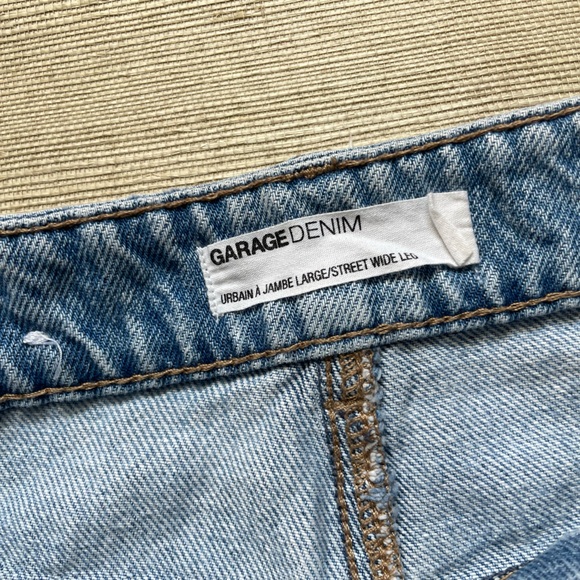Garage Denim Wide Leg Distressed Jeans Sz 3 - Picture 3 of 4